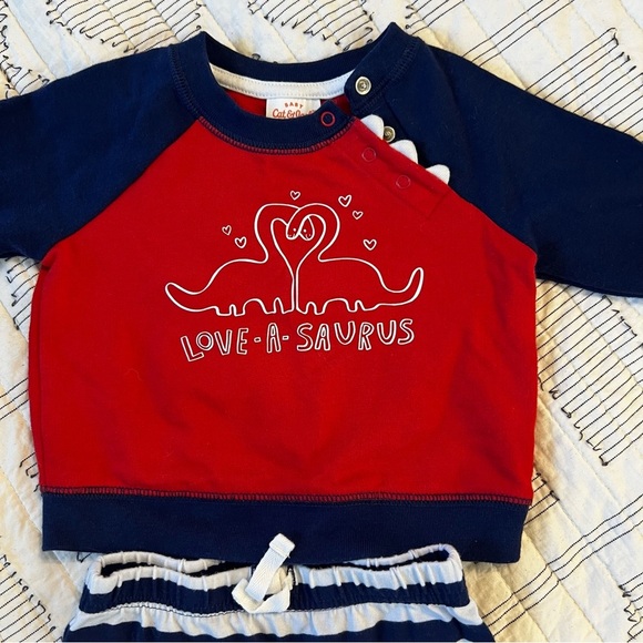 Cat and Jack Boy’s Valentine’s Outfit Size 6-9 months - Picture 2 of 5